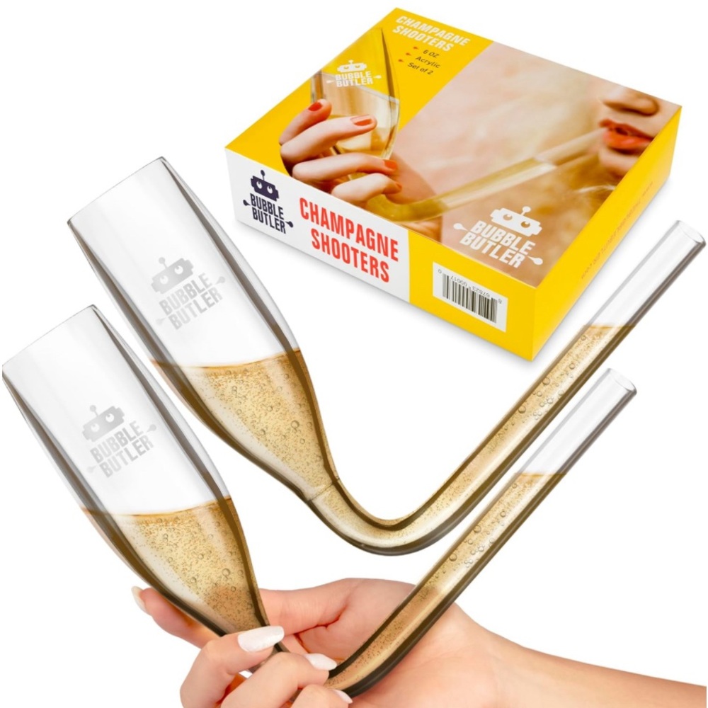 Set of 2 Champagne Shooters - rapid champagne consumption devices